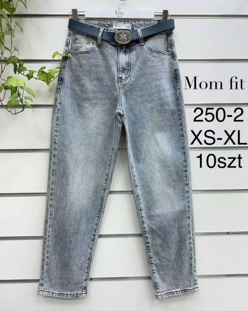 Spodnie damskie jeansy Roz XS-XL, 1 Kolor Paczka 10 szt